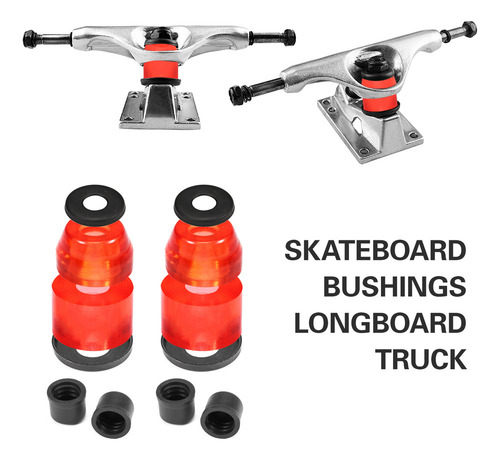 Kit De Reconstrução De Skate Longboard: Buchas E Arruelas Pa