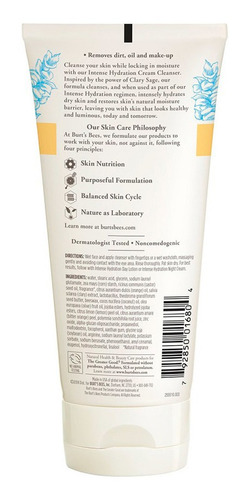 Crema De Limpieza Facial Burts Bees Intense Hydration 170gr