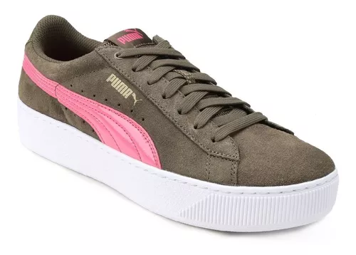 Manga dominar Palmadita Tênis Feminino Original Puma Vikky Platform Verde 363287-07 | Frete grátis