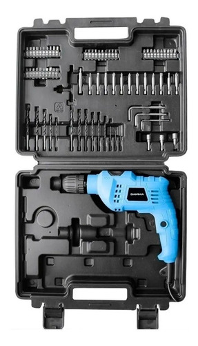 Imagen 1 de 4 de Kit Taladro C/maletin Gamma G1905kar 650w 10mm 72 Piezas