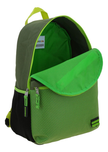 Mochila escolar Chenson CO70239-A color verde diseño dragón 20L