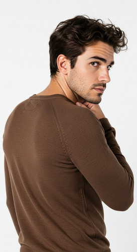 Sweater Hilo Premium Cuello Redondo Abrigo Manga Ranglan