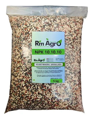 Adubo Granulado NPK 10-10-10 para Plantas Marca B & L 5kg