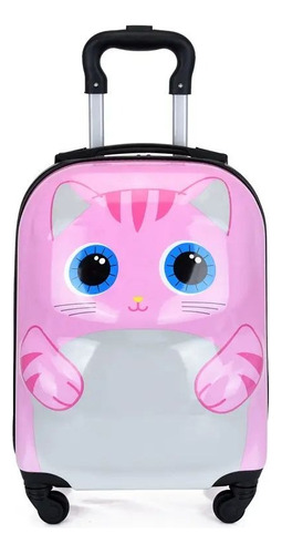 Makeway - Maleta De Viaje De Cabina Para Niños - Gato Color Rosa