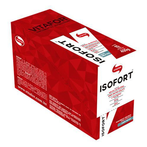 Isofort Whey Protein Isolado Neutro 15 Sachês De 30g Vitafor