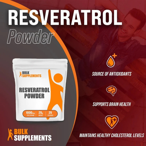 Bulk Supplements | Resveratrol Powder | 25g | 25 Servings