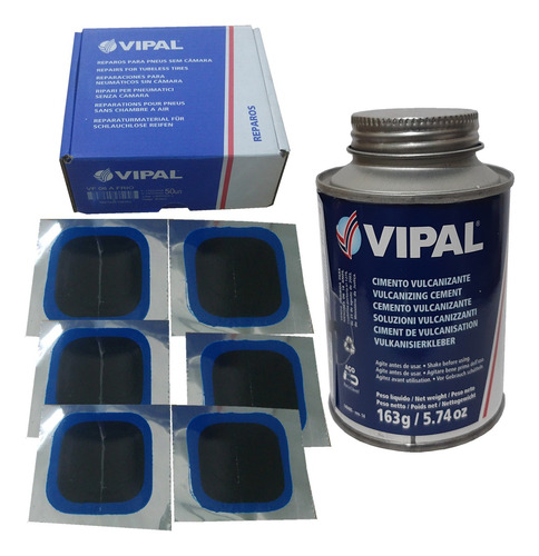 Combo Cemento Vipal 225ml + Parches Para Cubiertas Vf06 C5