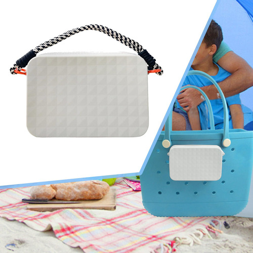 Soporte De Teléfono De Silicona Para Mujer, Bolsa Gris