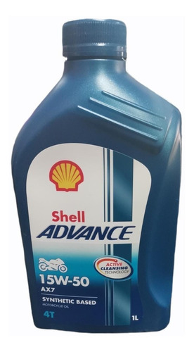 Aceite Shell Advance Ax7 15w50 4t 1l