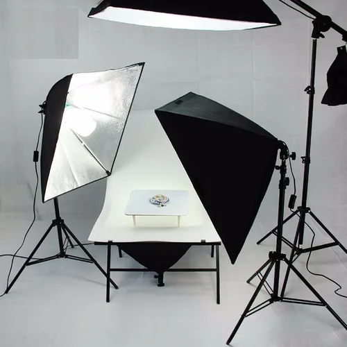 Kit Mesa Still - Estúdio De Iluminação Softbox E Girafa