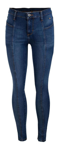 Jeans Skinny Cintura Alta De Mujer S50
