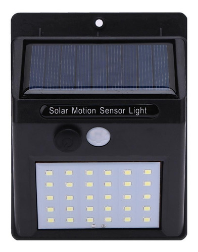 Imagen 3 de 10 de Luz Farol Lámpara Led Sensor Solar Batería Interperie 30 Led