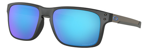 Anteojos de sol Oakley Holbrook Mix Standard con marco de o matter color matte translucent blue, lente sapphire de plutonite prizm, varilla matte translucent blue/grey de acero inoxidable - OO9384