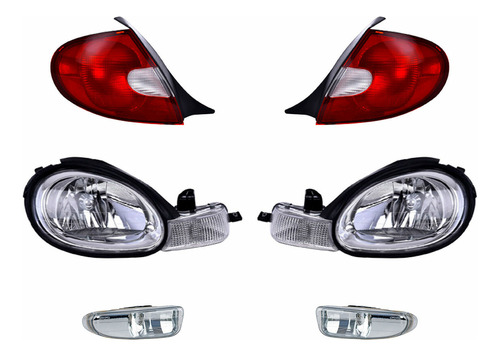 Neblineros + Calaveras + Faros Depo P/ Dodge Neon 2000-2002