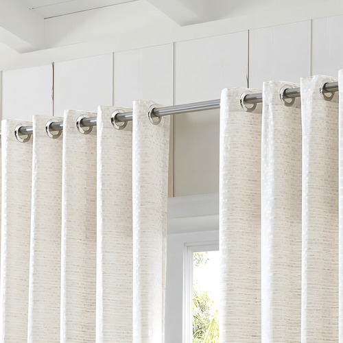 Cortina de lino Messina para sala de estar, 2,92 m x 2,30 m, color natural Dohler