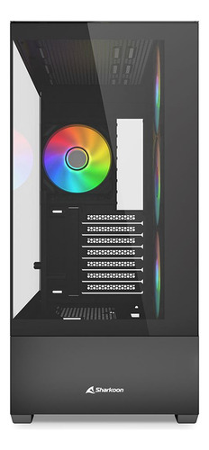 Gabinete Gamer Sharkoon Ak6 Rgb Cristal Templado Atx/btf Color Negro
