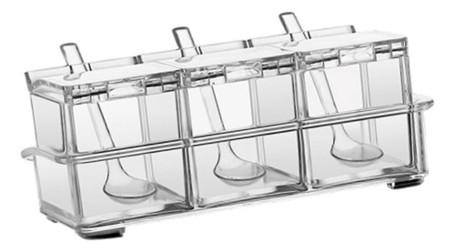Caja De Condimento Transparente Juego De Cocina