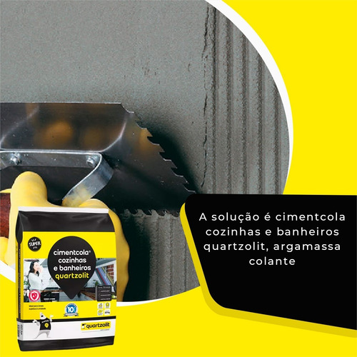 Argamassa P/ Cerâmicas Cimentcola Quartzolit 20kg Cinza