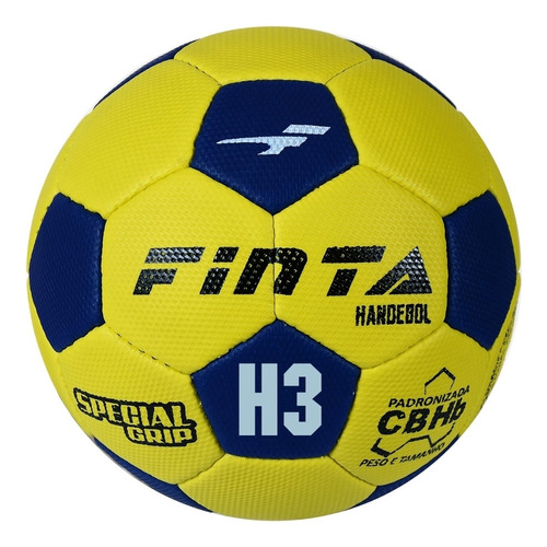 Bola De Handebol Masculino H3l Pvc Costurada Finta Cor Amarelo