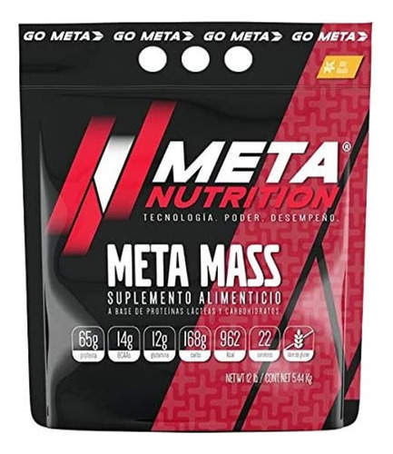 Proteina Meta Nutrition Mass Gainer 12 Lb Sabor Chocolate Sabor Chocolate