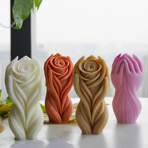 Molde De Resina Para Velas Flores Silicona Onda Jh-flower-5222