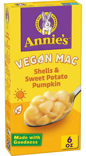 Annies Vegan Mac Shells Sweet Potato Pumpkin 170g