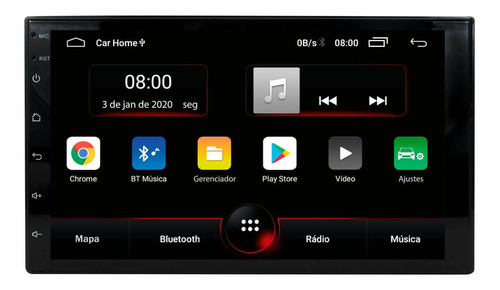 Imagem 1 de 4 de Multimídia Universal Twincan 7 Android 10 2g + Bt + Com Voz