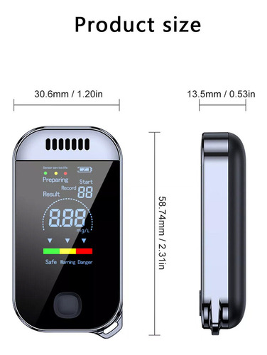 - Alcoholímetro Digital Lcd Detector De Alcohol