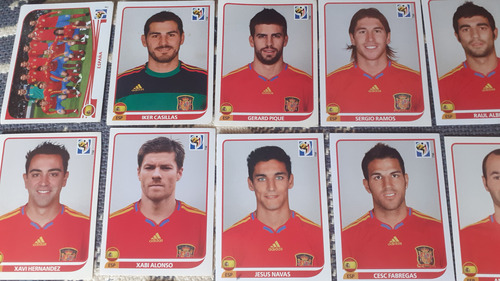 Lote De 14 Figurinhas Da Seleção Espanha Copa De 2010 Jogadores Jogadores (Usado)