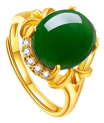 Anillo De Piedras Naturales Jade Finger