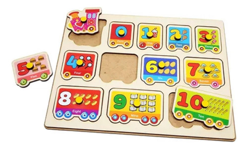 Brinquedo Educativo Montessori Trenzinho Com Números