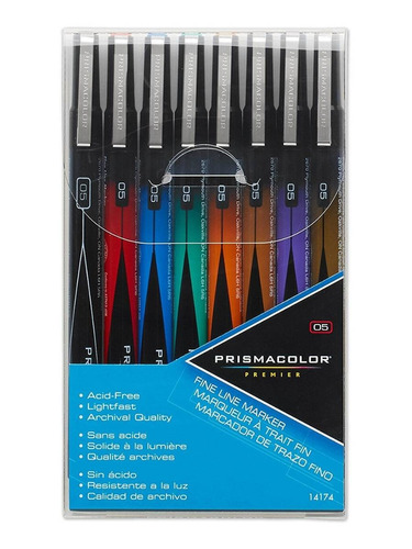 Set 8 Tiralíneas Colores Prismacolor Premier Punta 05