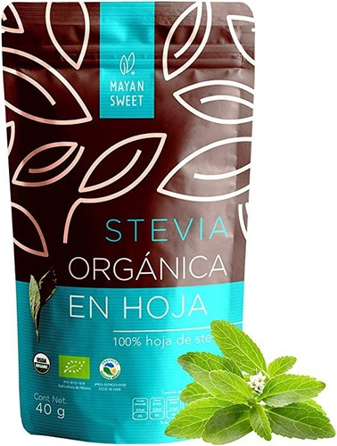 Stevia Orgánica En Hoja, 40g, Mayan Sweet