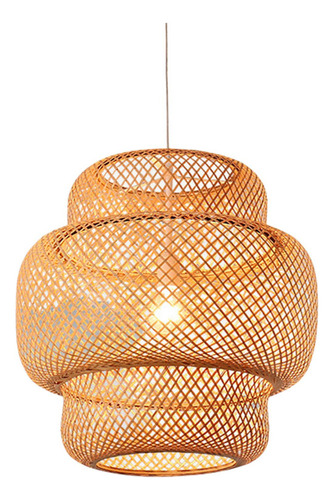 Lámpara Colgante De Bambú, Lámpara Retro Japonesa E27,