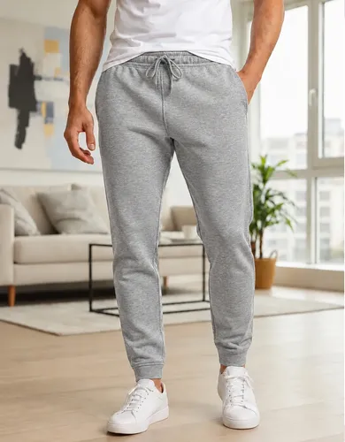 MLB 4059882393 Calca Moletom Masculina Academia Fitnes Treino Frio Inverno JM