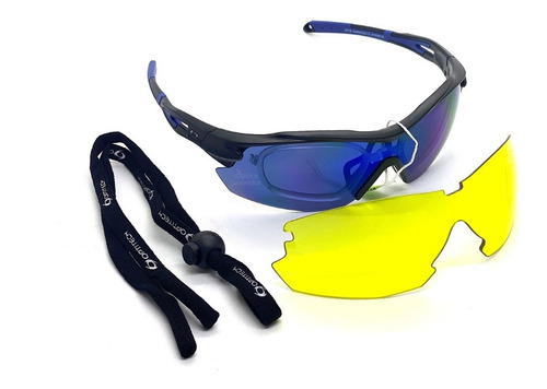 Anteojo Sol Optitech Marmolejo Op278 Insert Intercambiable Lente Lentes Azul Espejado + Amarillo