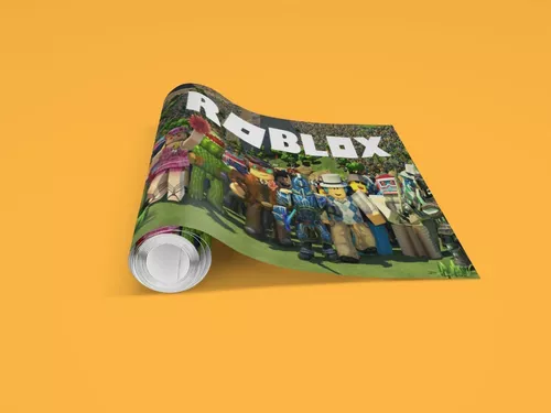 Papel De Parede Adesivo Para Quarto Infantil Roblox em Promoção na