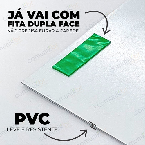 Placa Aviso Personalizada Comércio Senha Wifi 30x20cm
