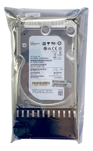 Hd Hp Msa 6tb 7.2k 3,5 Sas 12gbps 787676-001 787643-001 @ Prateado