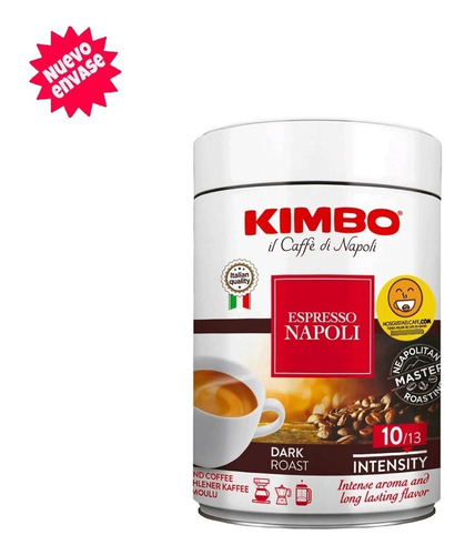 Café Kimbo Espresso Napoletano Lata 250 G Molido