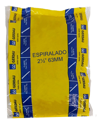 1 Kg Clavos Espiralado 2½ Pulgada 63mm Gerdau