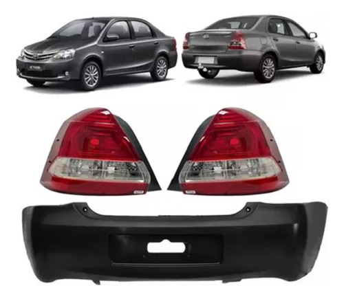 Paragolpe Trasero Etios 2017 2018 2019 20 21 Baul C / Faros 