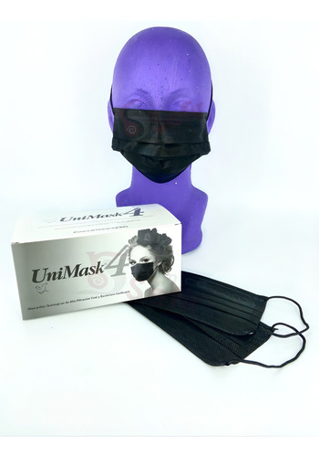 Cubreboca Unimask 4 Negro Uniseal 4 Capas