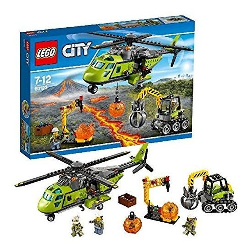 Lego City Volcan Suministro Helicoptero Conjunto