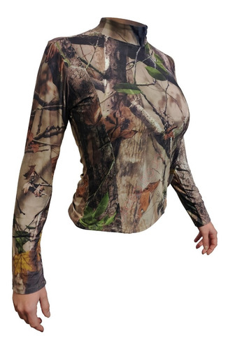 Remera Polera Termica Mujer Camuflado Realtree Proteccion Uv