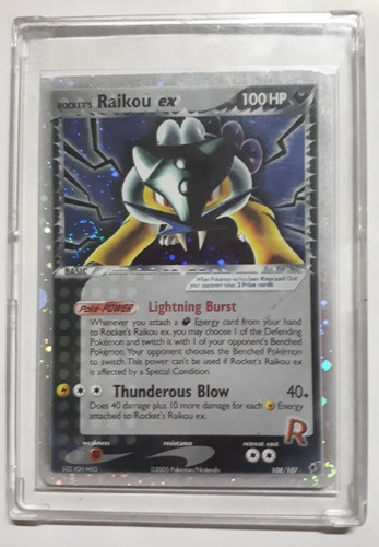 Pokémon Tcg Rocket's Raikou Ex - 108/107 - Ultra-rare