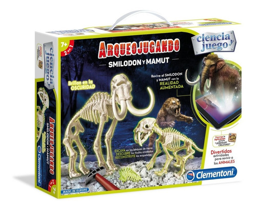 Kit Ciencias Arqueojugando Dinosaurio - Mamut Y Smilodon