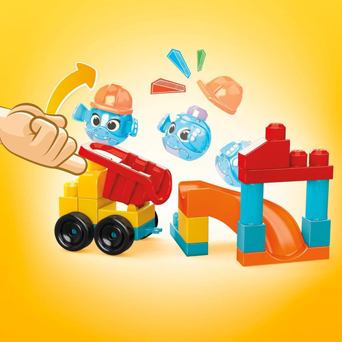 Mega Bloks Mira Un Sitio De Construcción De Bloques, Constru