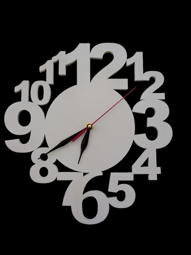 Reloj De Pared 30cm Aprox Diámetro En Madera, Números-002