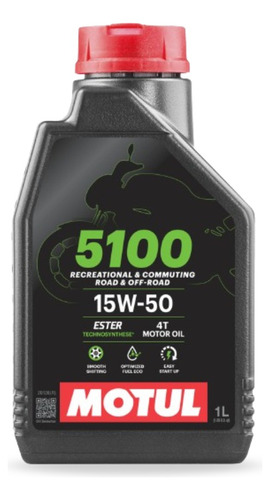 Aceite Para Motos 5100 15w50 4 Tiempos Motul 1l